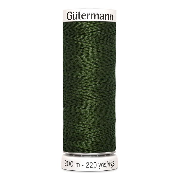 Нитки универсальные Gutermann Sew-all 100 (200 метров), 5 кат. | 597 зеленый хаки