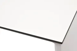 "Малага" обеденный стол из HPL 90х90см, цвет молочный, каркас белый