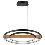 723227 Люстра LODI LED 43W 3440LM ЕРНЫЙ/ДЕРЕВО 3000K