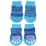 Носочки для животных «LAPUSIK», однотонные, цвет синий, размер s, 2,5см