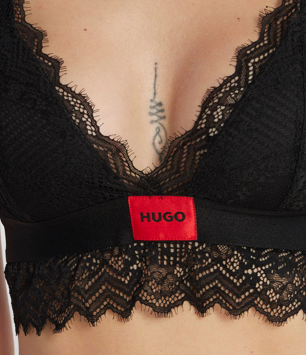 Сетевой бюстгальтер TRIANGLE PADDED LACE Hugo Bodywear - черный(50502786)