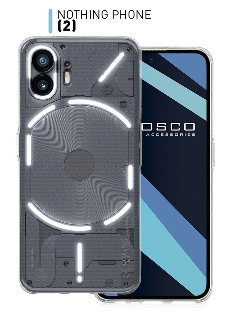 Чехол ROSCO для Nothing Phone (2) (арт. NO-PH(2)-TPU-01-TRANSPARENT)