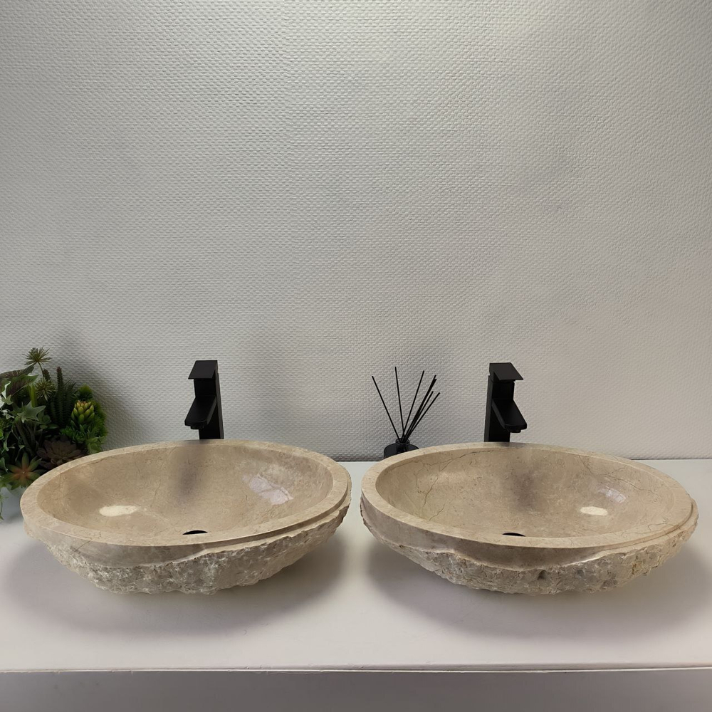 Раковина из мрамора ПАРА! Oval Marmo Wave OM-62884 57*37*15 120