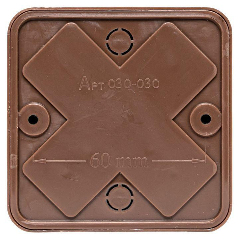Коробка разветвительная KMP-030-030 75х75х26 темн. дерево PROxima EKF plc-kmr-030-030-t