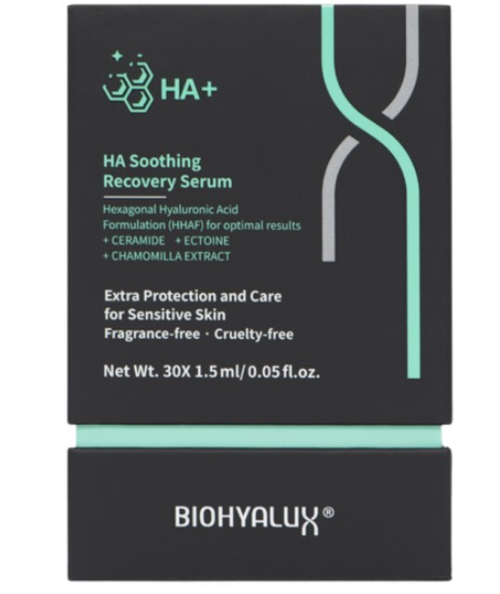 Сыворотка успокаивающая восстанавливающая с гиалуроновой кислотой | BIOHYALUX НА SOOTHING RECOVERY SERUM 30х1,5 мл