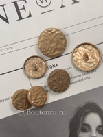 Пуговицы жатый металл матовое золото