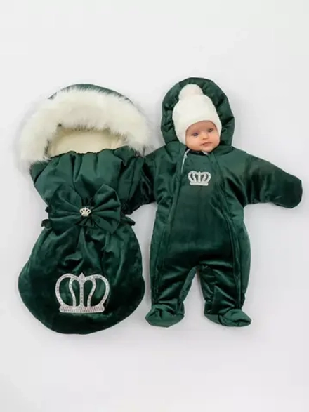 Конверт на выписку новорождённому зимний