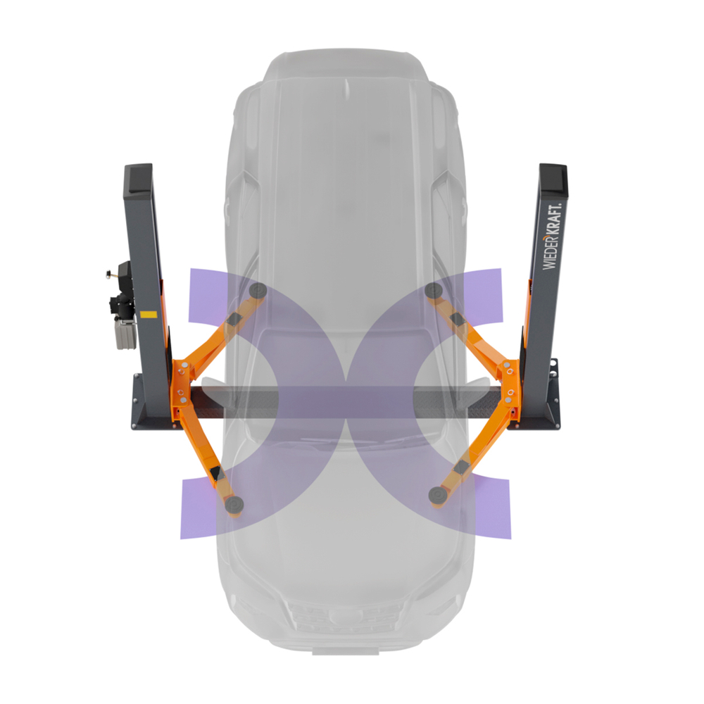 WDK-522/220 Подъемник двухстоечный с нижней синхронизацией 4 тонны, одност. разбл., 220В