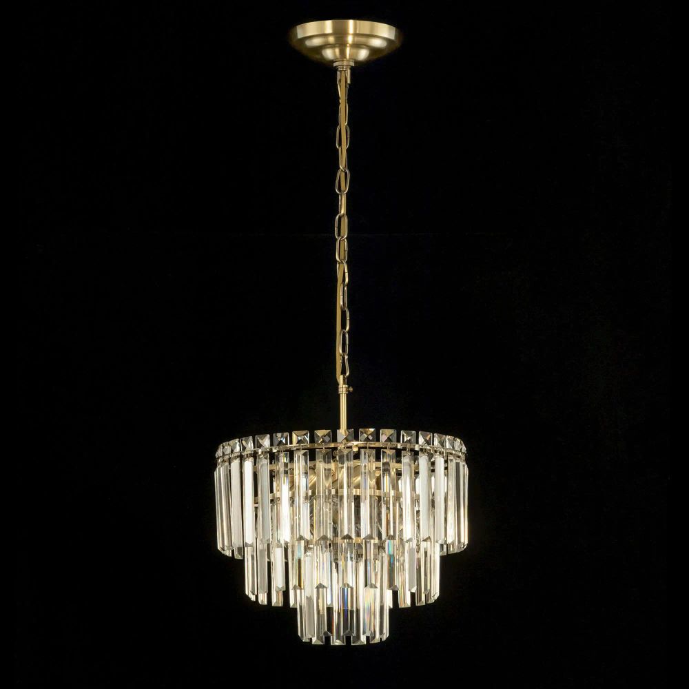 Citilux Фонда CL303163 Люстра хрустальная подвесная Бронза