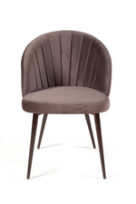 Стул Mont Blanc, бархат антрацит 14 / черный конус