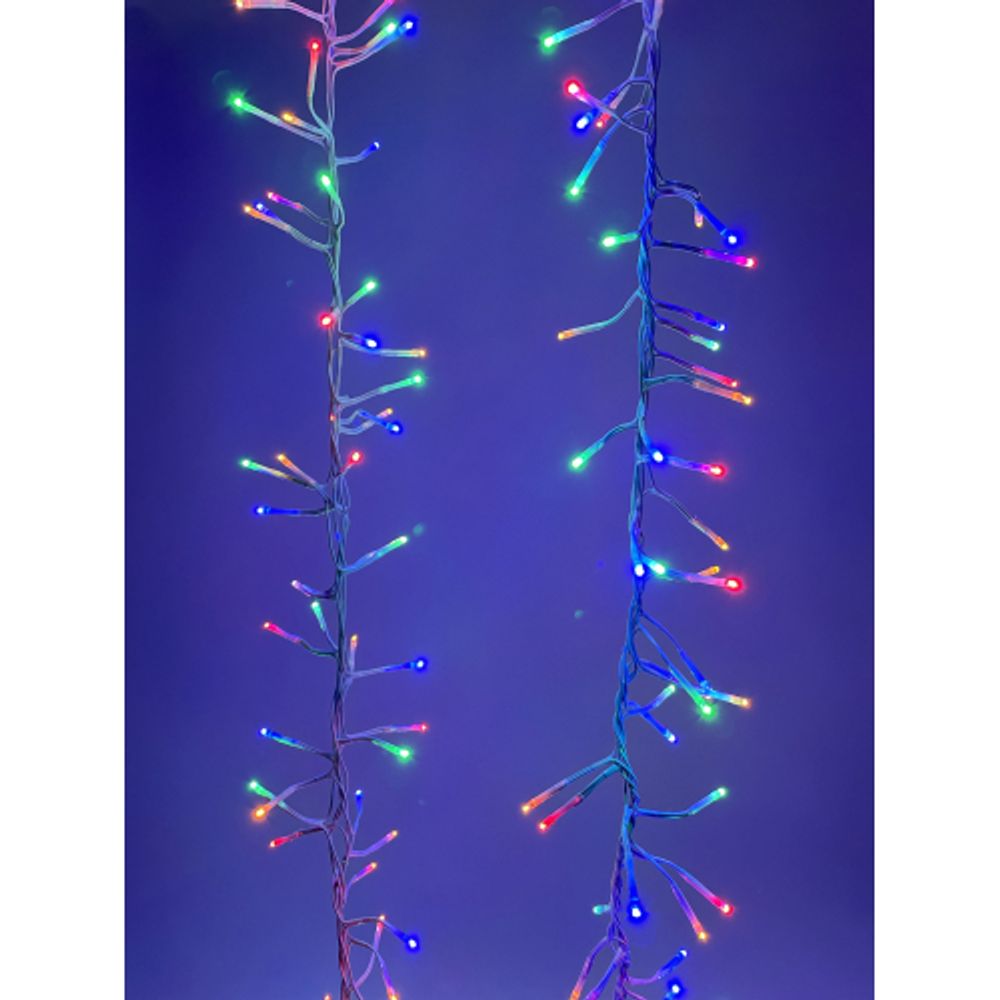 ENIN - WM ЭРА Гирлянда LED Мишура 3.9 м белый провод, мультиколор, 220V