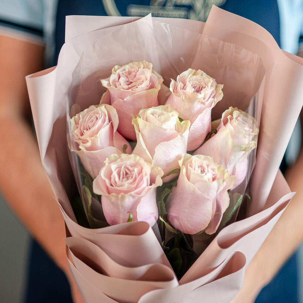 Букет из нежных розовых роз Эквадор