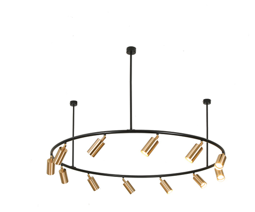 07615-12 Люстра Кайко черный/бронза Gu10 60W