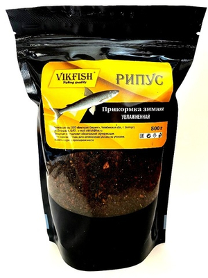 Прикормка VIKFISH Зимняя УВЛАЖНЕННАЯ (РИПУС ЧЕРНЫЙ) Краб 500гр