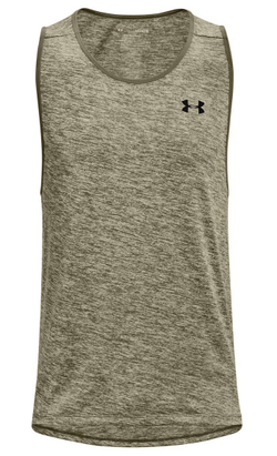 Мужская теннисная футболка Under Armour Men's Tech Tank 2.0 - tent/black
