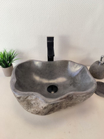 Раковина из речного камня RS-65969 45х36х15 из натурального камня