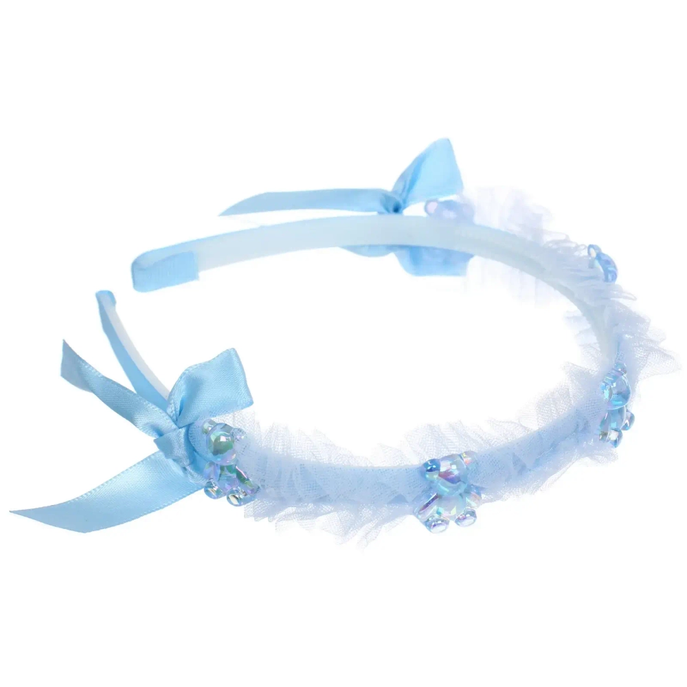 Ободок для волос детский «БАМБИ БУМ», мишки, цвет розовый, лавандовый и голубой, 1.5см