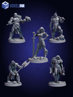 Жители Набор для настольных игр ДнД (DnD),Pathfinder, НРИ. Масштаб 32 мм (1:56). Миниатюры;
