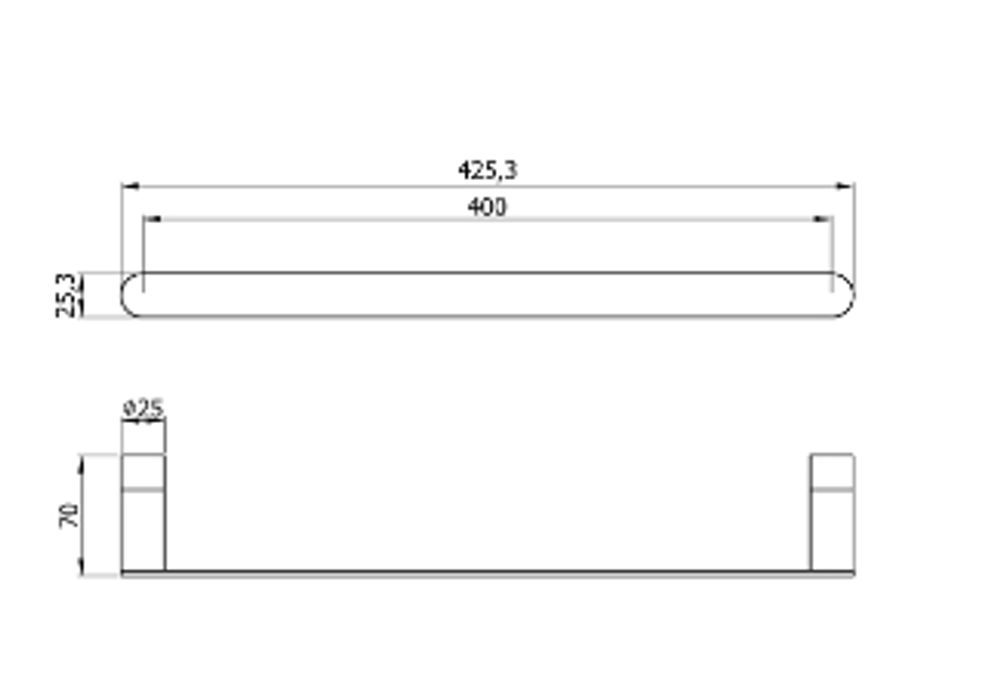 Полотенцедержатель 425 мм нерж. сталь VERONA 16870.40.CU медь