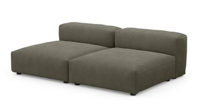 Сдвоенная дополнительная секция Фиджи (большая и глубокая) Cilium Brown 210*137*62 см, Коричневый Вельвет Нераскладной Фиеста