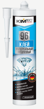 Клей вместо гвоздей KIM TEC 96, кристально-прозрачный, 280мл/12шт