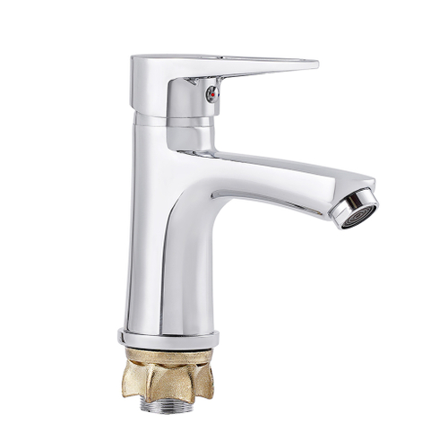 Смеситель для раковины 40к ПРОФСАН ПСМ-759-044 "ПЛЮС" литой, креп. п/гайку, б/подводки ХРОМ