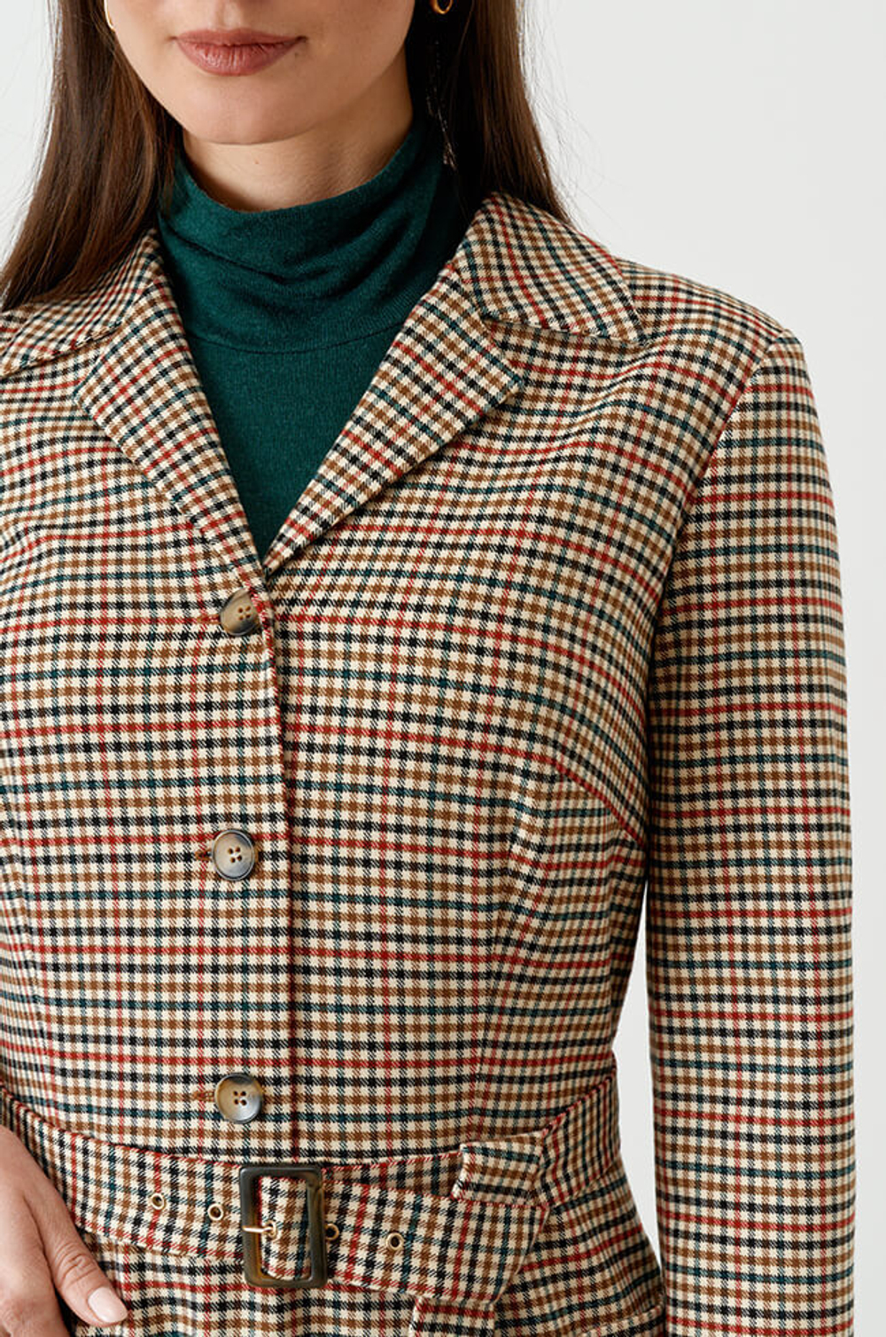 51430 Платье женское (зеленая клетка)