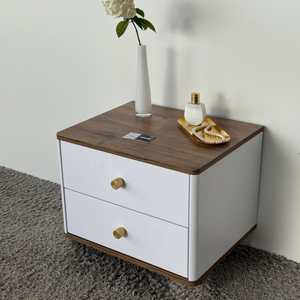 Тумба прикроватная подвесная ROYAL 5302 эко (Дуб Веллингтон-р.золото)