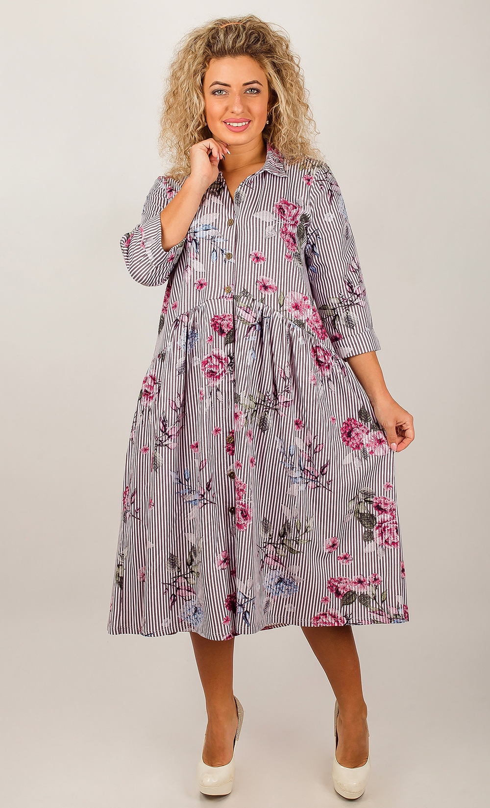 Халат на пуговицах М335