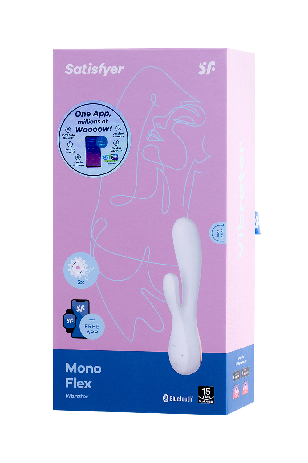 Вибратор-кролик Satisfyer Mono Flex с приложением (белый)