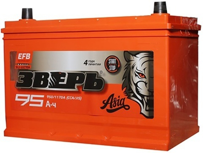 ЗВЕРЬ Asia EFB 6CT- 95 ( 125D31 ) аккумулятор