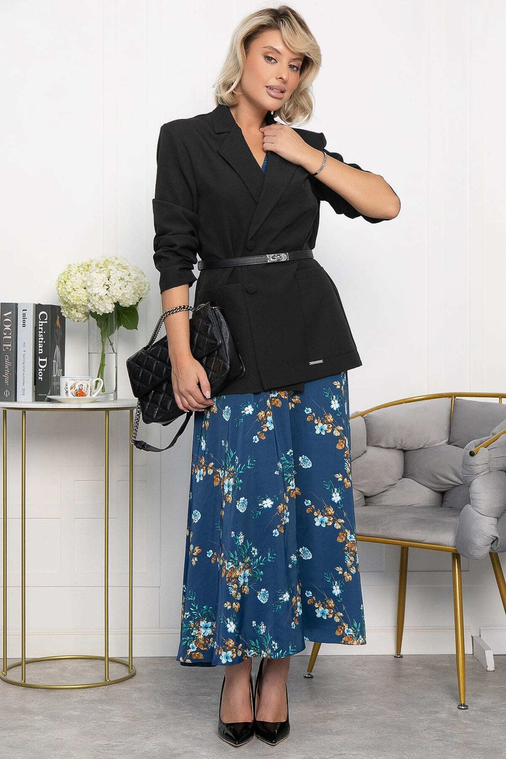 Платье Летнее вдохновение (джинс) П14145-1М LT Collection