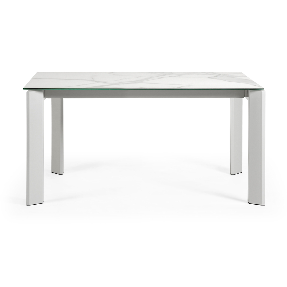 Стол Atta 160 (220) x90 керамика белый