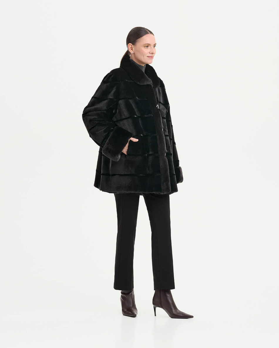 Шуба из меха норки