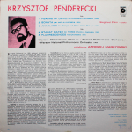 Krzysztof Penderecki / Psalms Of David. Sonata Per Cello. Anaklasis. Stabat Mater. Fluorescences (LP)