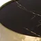 Кофейный столик Mercury Ø80х37 см, золотистый металл, черная керамика