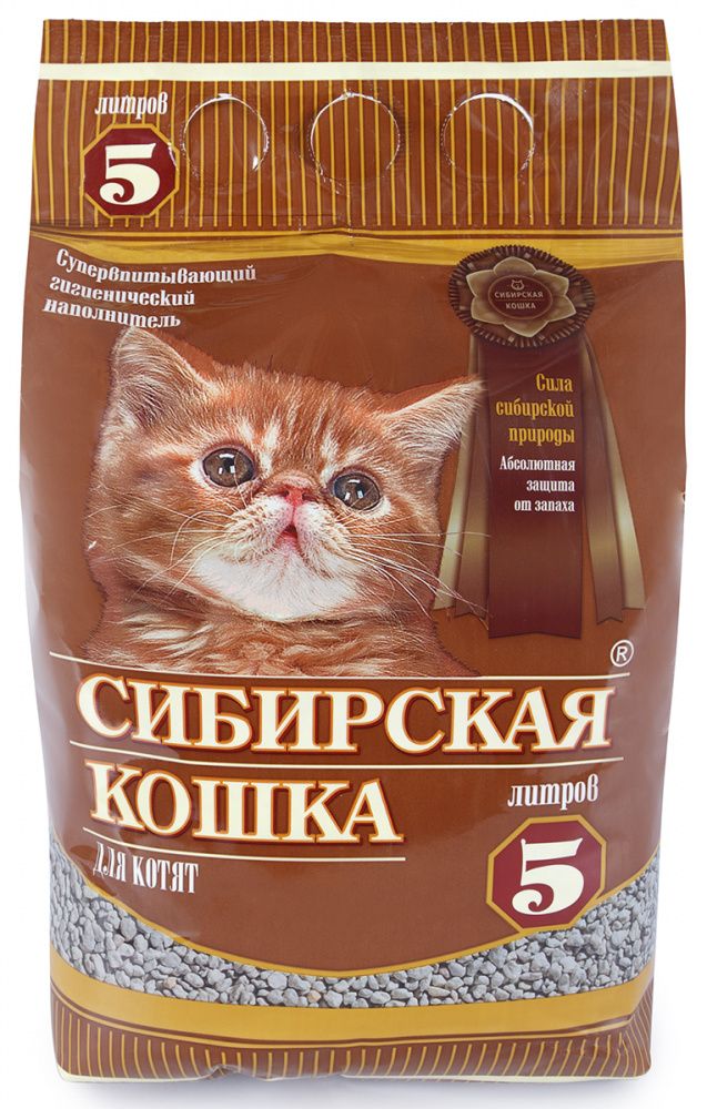 Сибирская кошка Наполнитель д/КОТЯТ впитывающий 5 л (5 л)