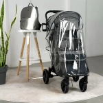 Коляска прогулочная Babalo 2024 Снег текстиль на черной раме