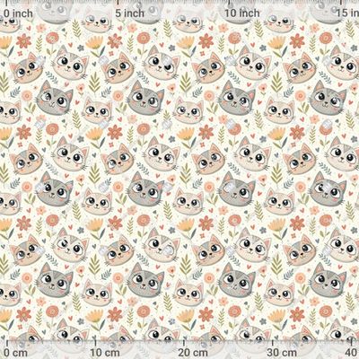 Милые котики с цветами бохо by Catmancer 750 DPI