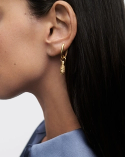 Одиночная серьга Popcorn Jupiter серебро 925 пробы покрытое золотом