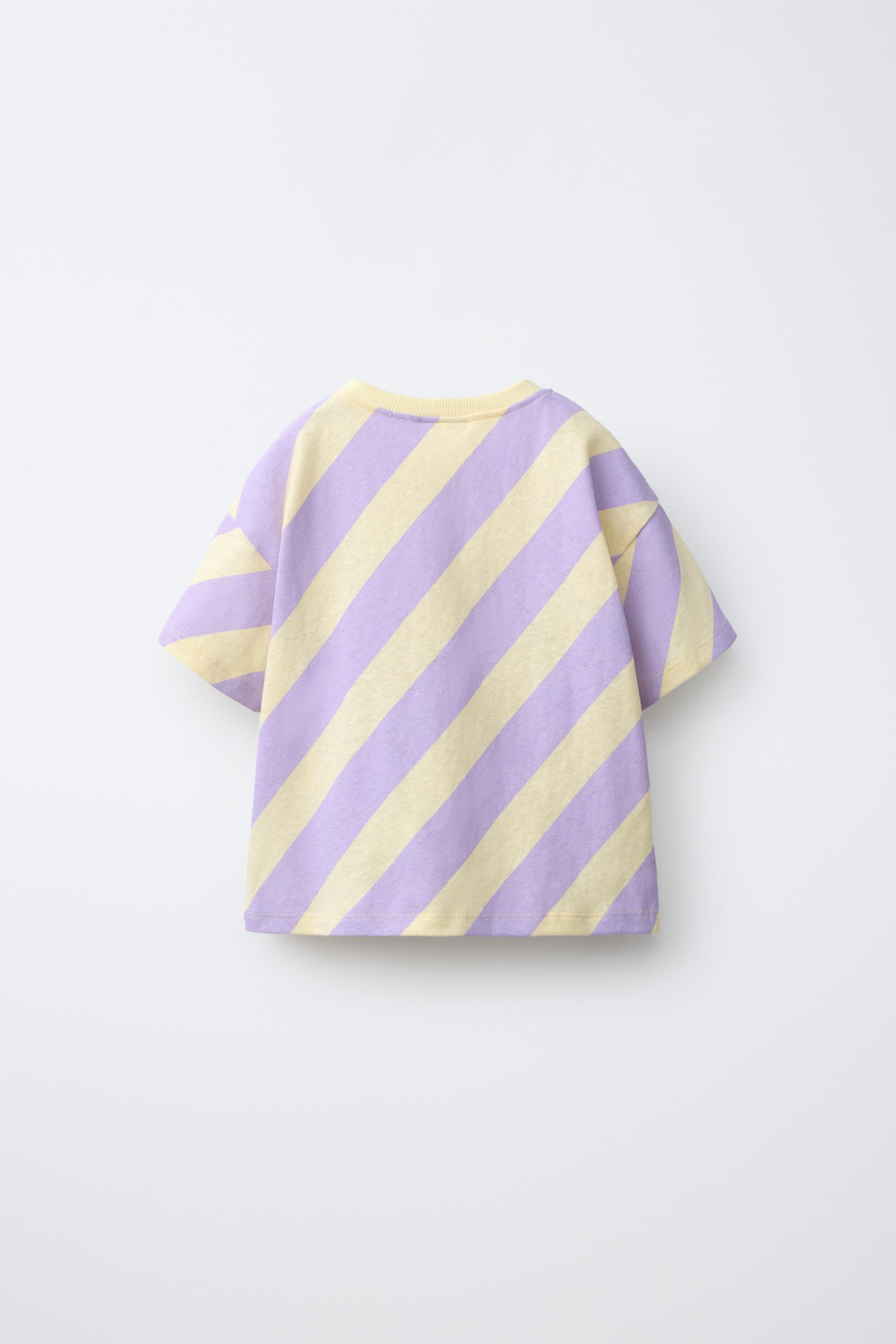 ZARA ФУТБОЛКА В ПОЛОСКУ, СВЕТЛАЯ МАЛЬВА