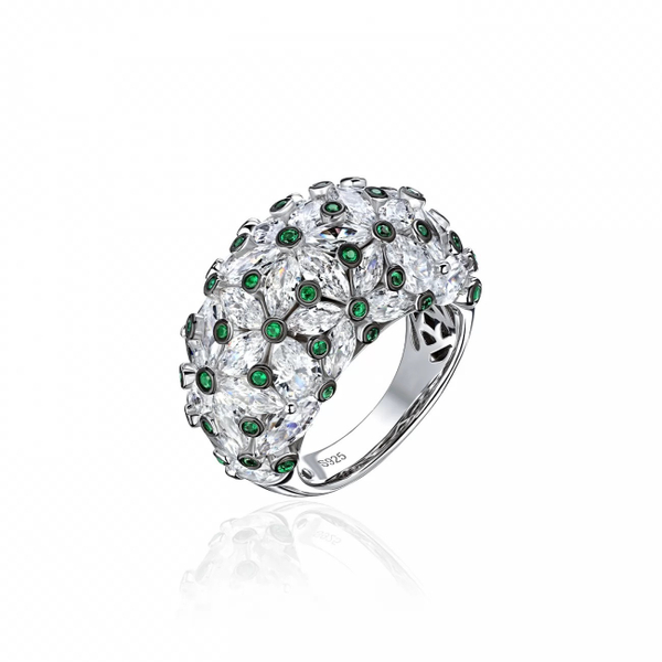 Кольцо цветы россыпь