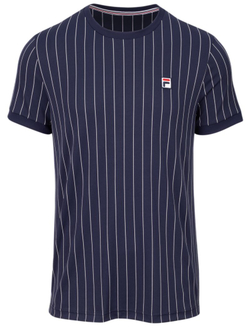 Мужская теннисная футболка Fila BB1 Stripes - navy/white