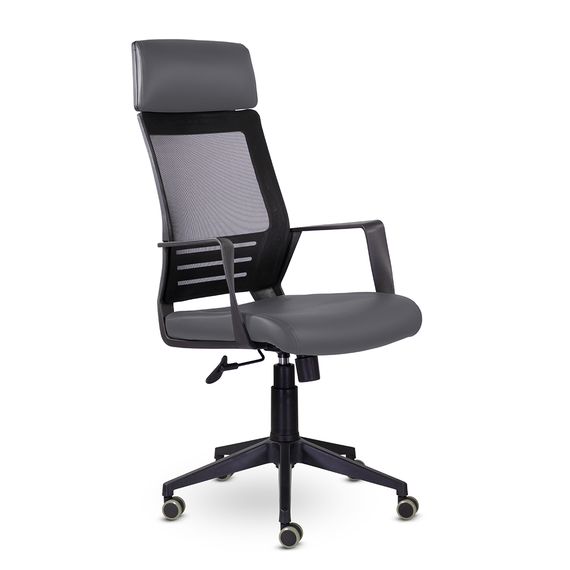 Кресло М-811 Альт/Alt blackPL Ср S-0422 (темно-серый)