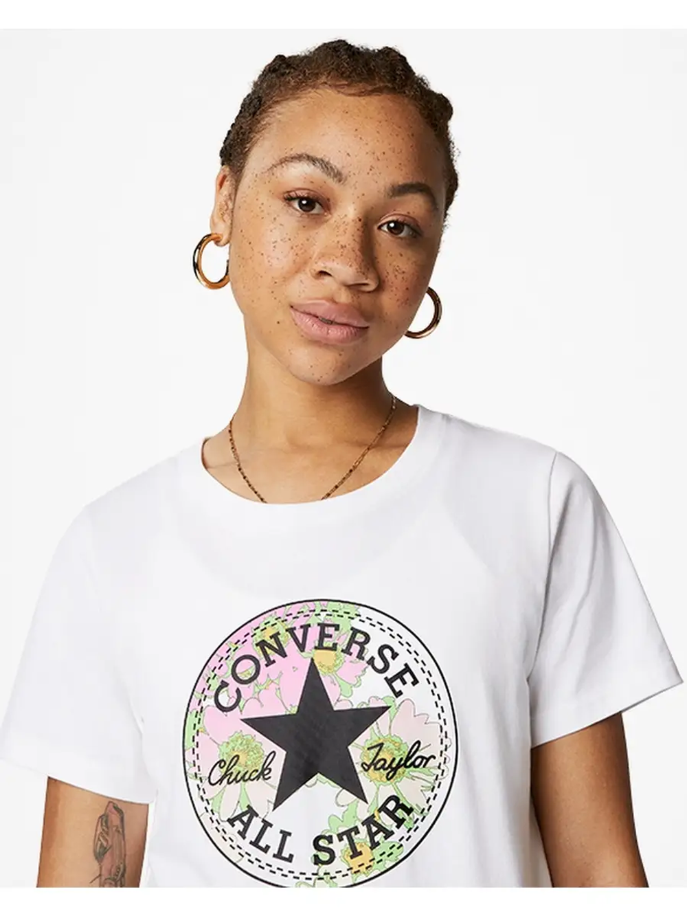 10023217102 ФУТБОЛКА CONVERSE CHUCK INSPIRED TAKEDOWN TEE WHITE