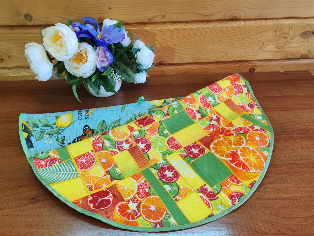 Полотенце кухонное, круглое, 2 шт, вафельное полотно