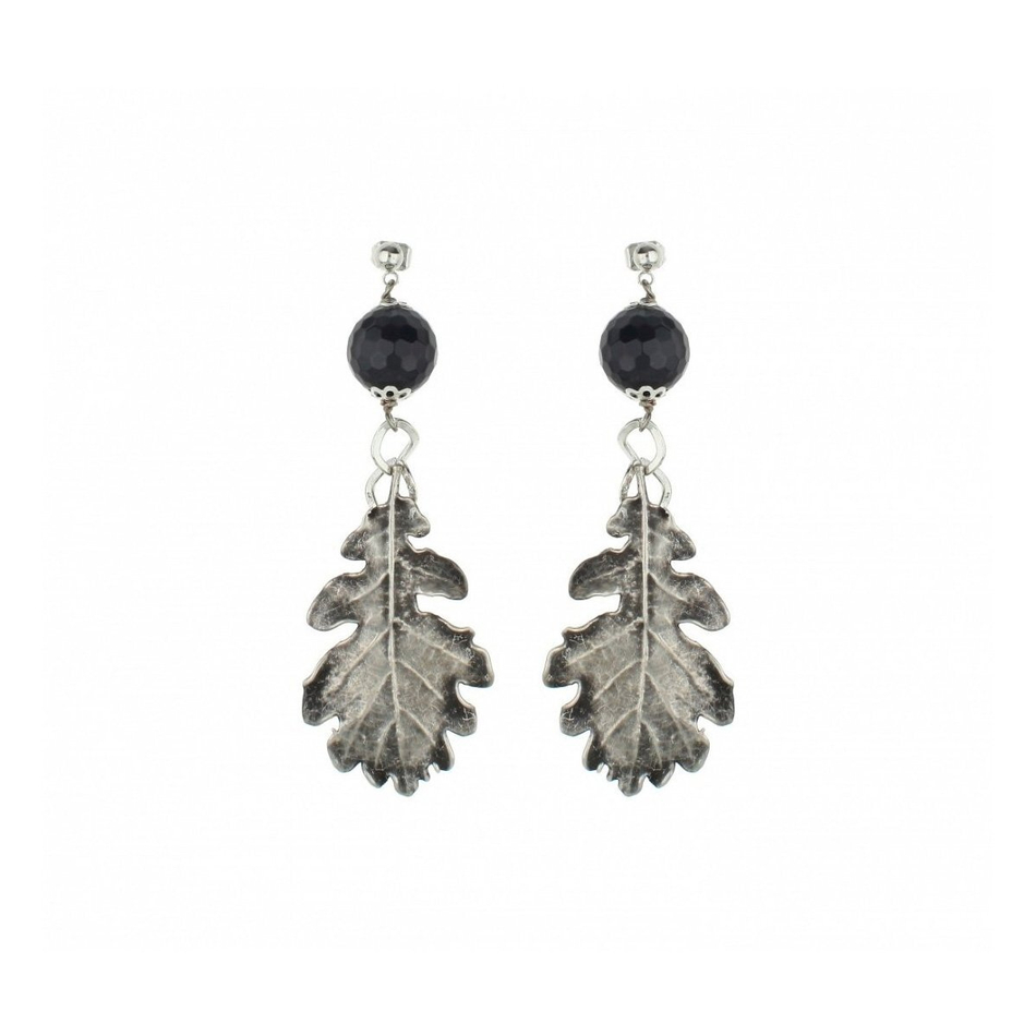 Серьги листья Ester Bijoux Дуб OR912-S BW