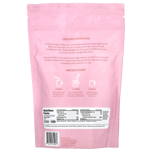 Chamberlain Coffee, Клубничный латте с овсяным молоком, 283 г (10 унций)