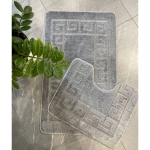 Комплект ковриков для ванной и туалета My Crystal АФИНЫ 50*80 и 40*50 серый