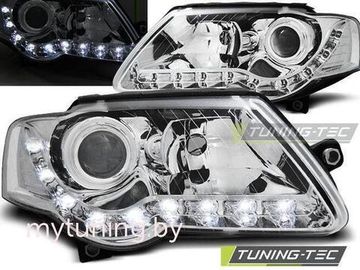Передние фары daylight chrome для VW Passat B6